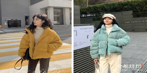 暖冬時節(jié)，不想穿羽絨服，那就來件粗條燈芯絨外套吧！