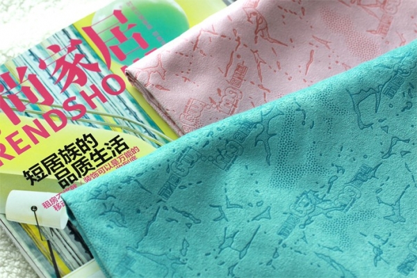 麂皮絨壓膠面料