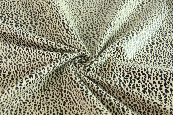 豹紋燙金麂皮絨