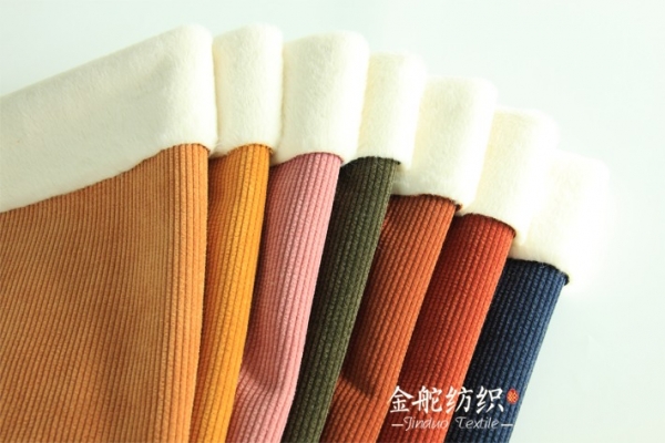 6坑泡泡燈芯絨復(fù)合小兔毛